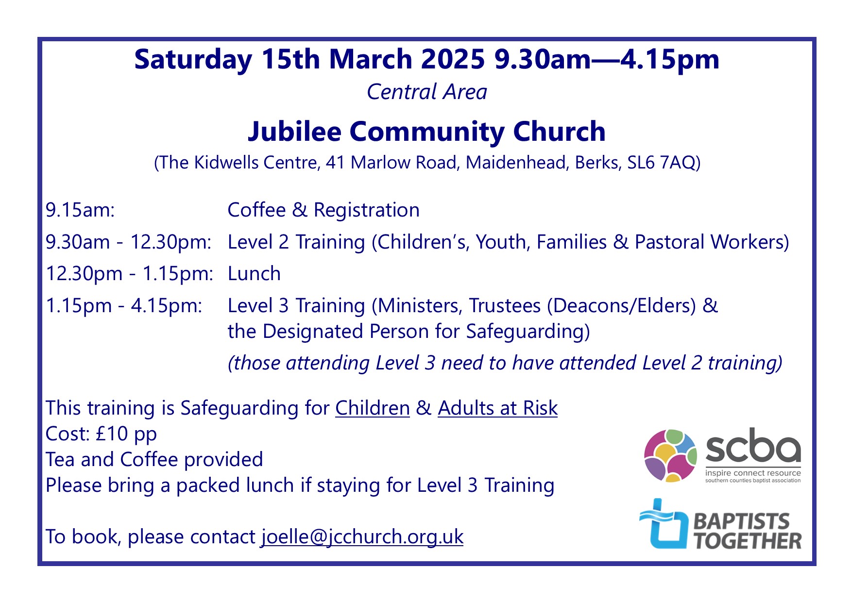 Jubilee Safeguarding Training 