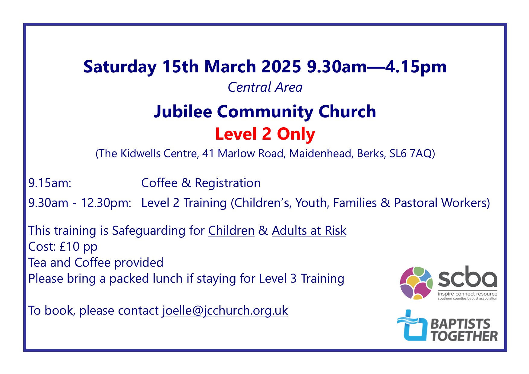 Jubilee Safeguarding Training 