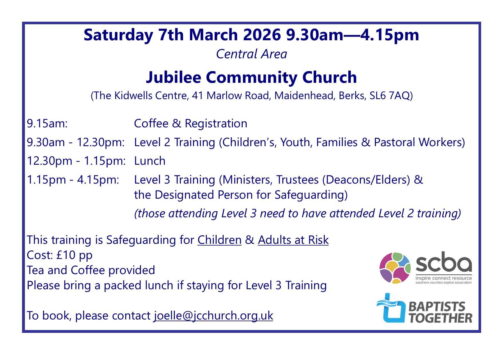 Jubilee Safeguarding Training 